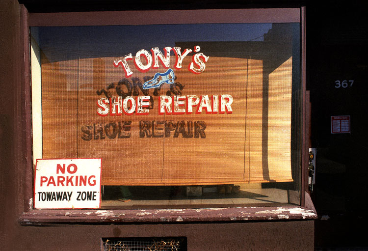 Tony's Shoe Repair, 1988 www.duncanmclarenphotography.ca